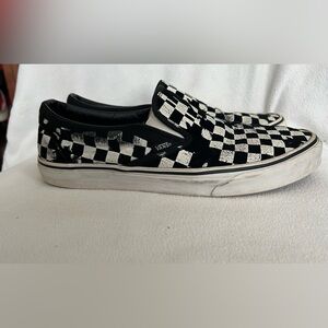 Vans slip on - overprint black/white checkerboard - Men’s 11